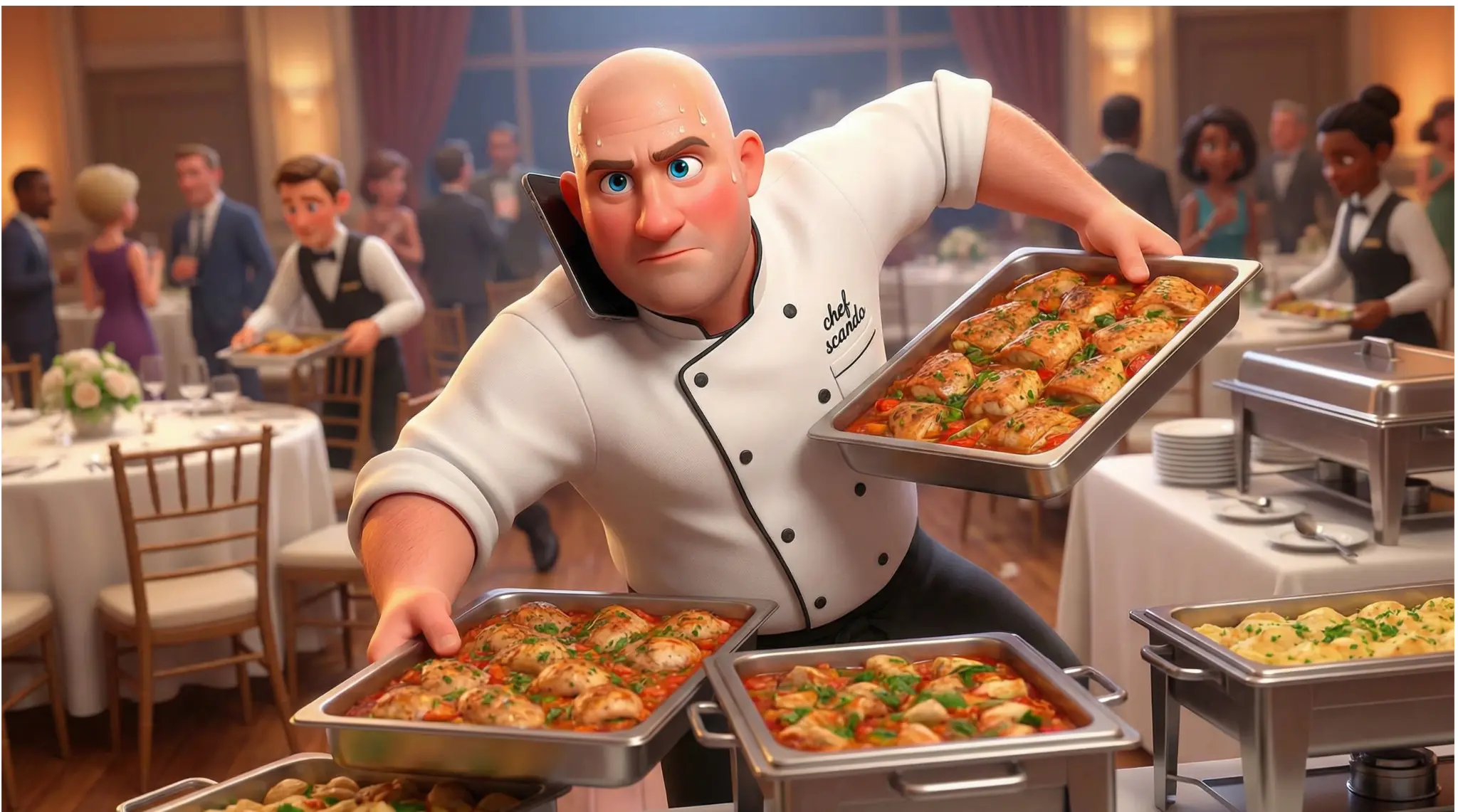 Scando catering a wedding event